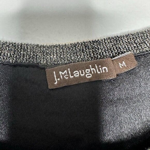 J McLaughlin Long Sleeve knit top Size M Metallic - Picture 2 of 9